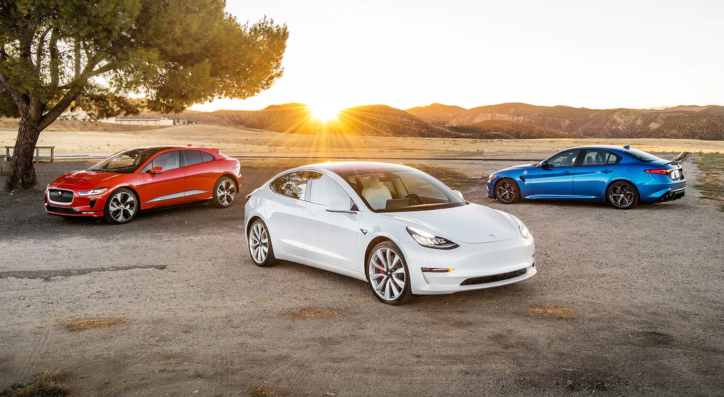 Tesla Model 3 with ‘Track Mode’ squares off against Jaguar I-PACE and MotorTrend’s top rated sports sedan