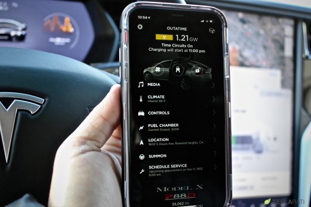 Tesla goes ‘Back to the Future’ at 1.21 Gigawatts in latest Easter Egg for the mobile app