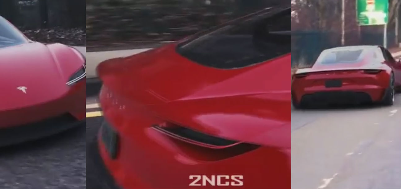 Next-gen Tesla Roadster’s insane acceleration imagined in drive-by fan video