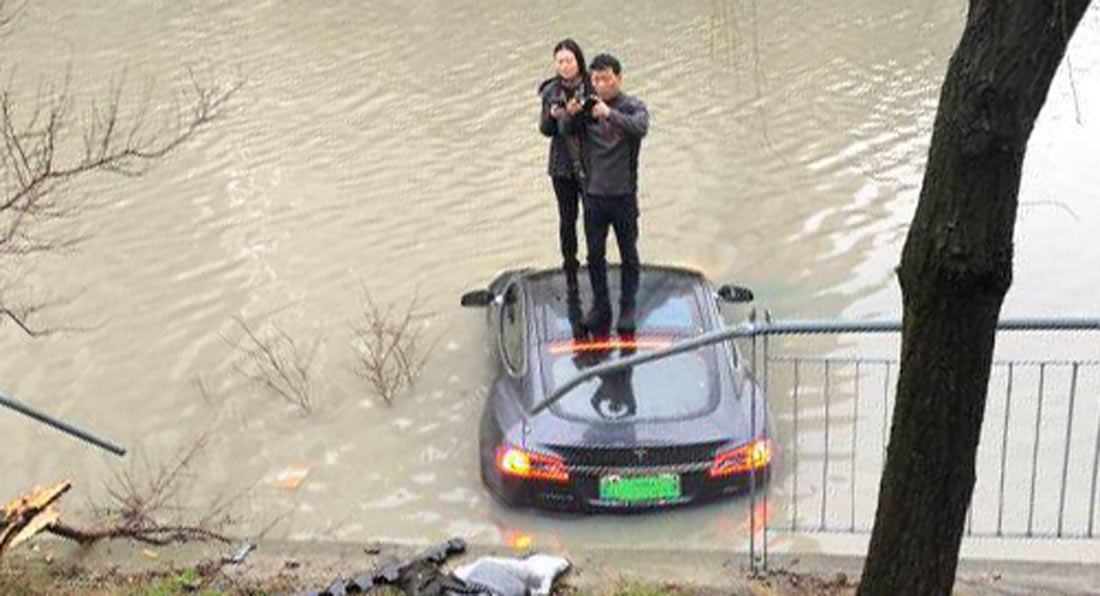 Tesla Model S Plunges Into Lake, Chinese Driver Blames Unintended Acceleration