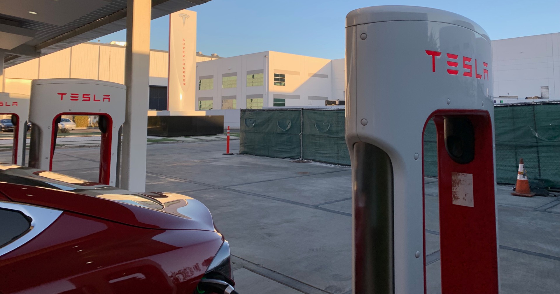 Tesla installing Supercharger V3 at LA Design Center ahead of Model Y event