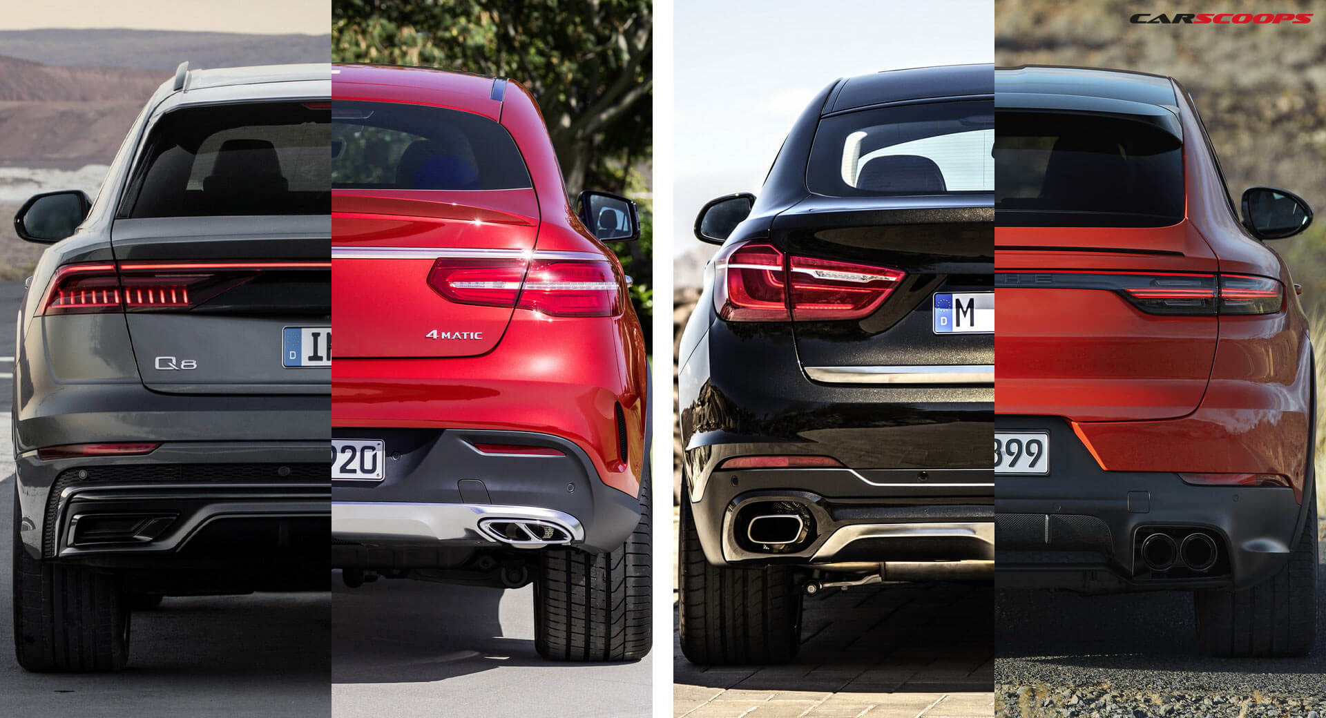 Porsche Cayenne Coupe vs. BMW X6 vs. Mercedes GLE Coupe vs. Audi Q8: Here’s How They Stack Up