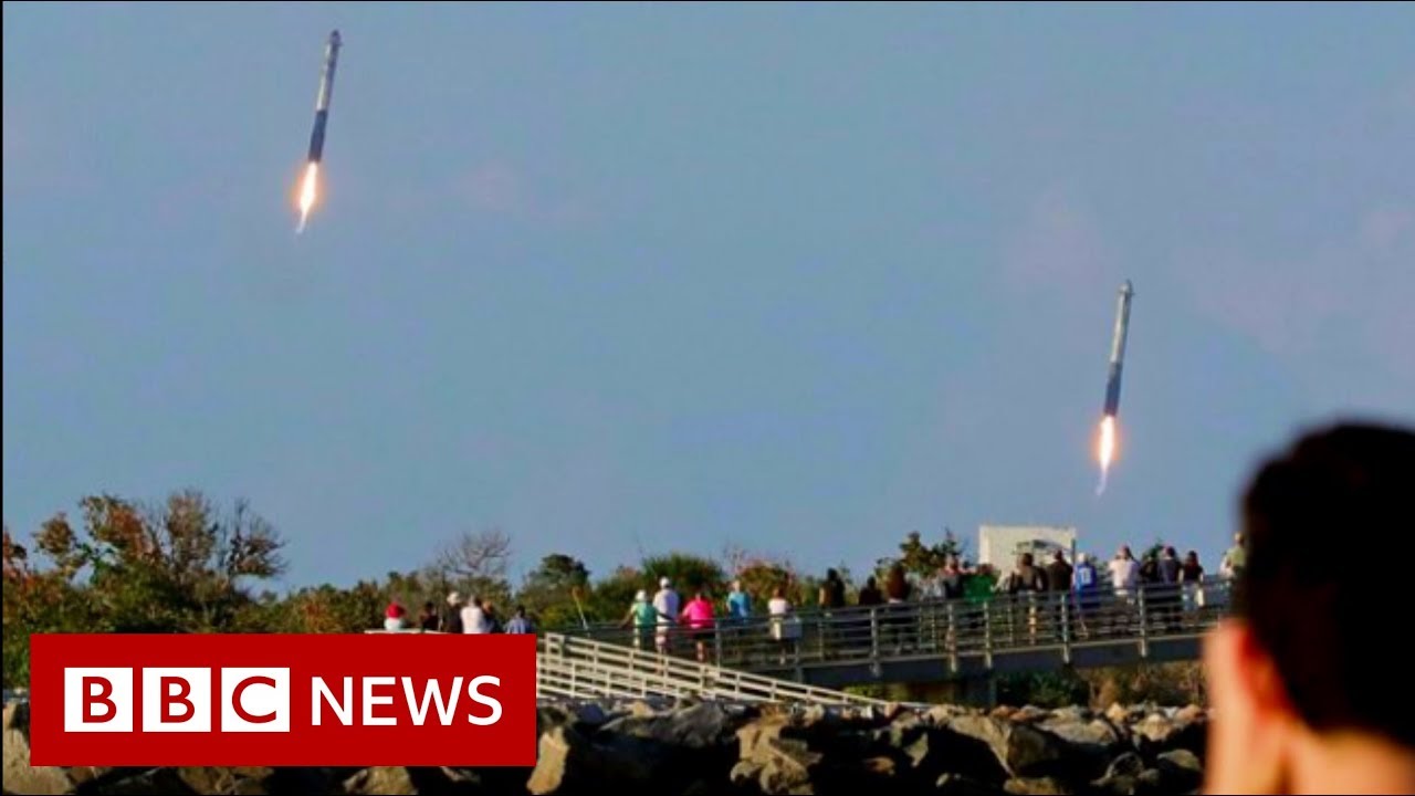 SpaceX nails triple booster landing – BBC News
