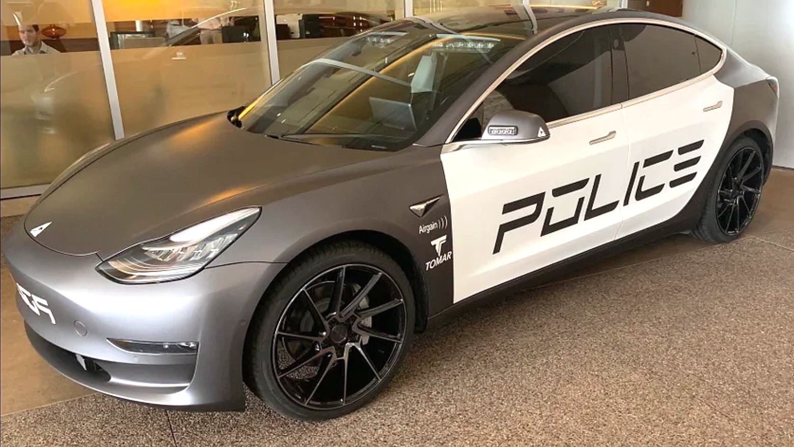 Tesla Model 3 police car makes an appearance at law enforcement tech conference