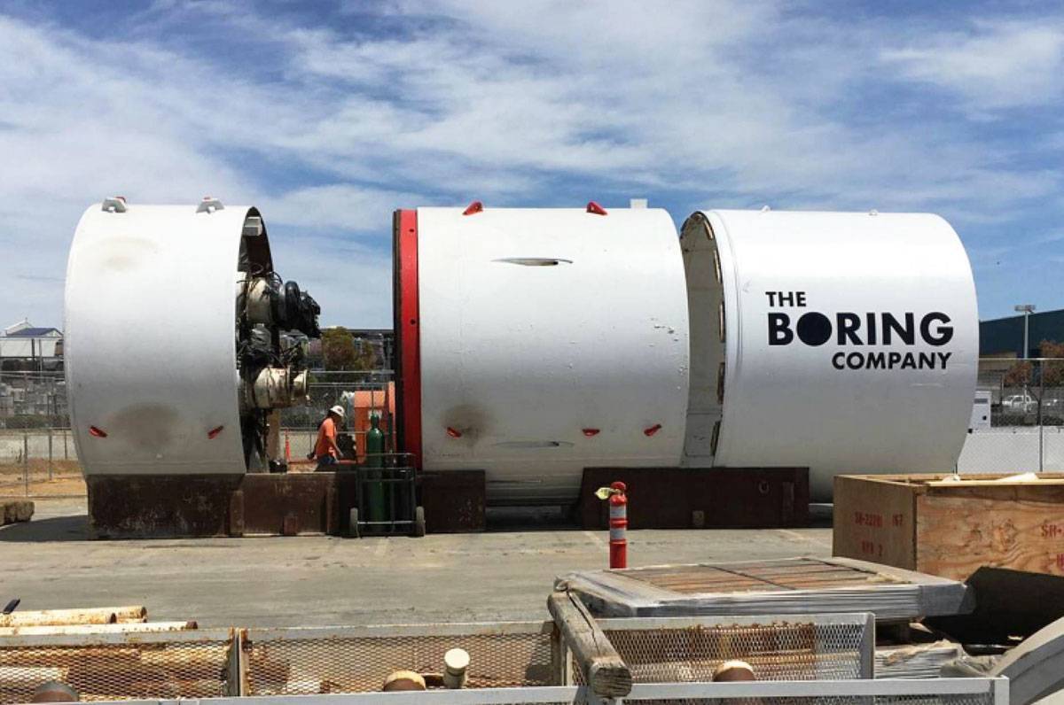 Boring Company Races Tunnel Tesla With One On The Road