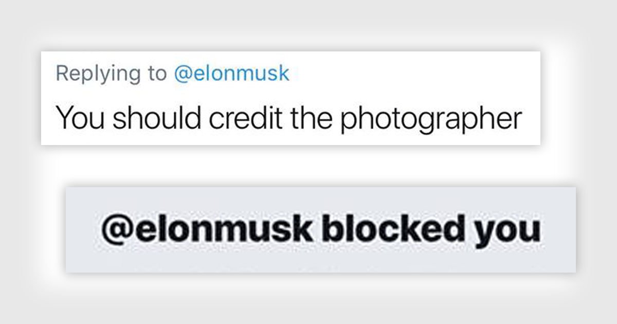 Elon Musk is Blocking People Who Say Photographers Should Be Credited