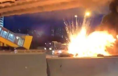 Watch: Tesla On Autopilot In Moscow Slams Into Tow Truck, Explodes Into Flames