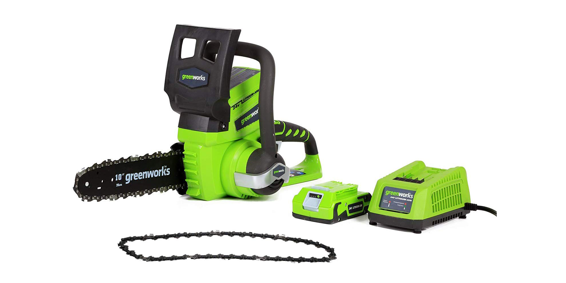 Greenworks 10-inch 24V Cordless Electric Chainsaw $50, more in today’s Green Deals