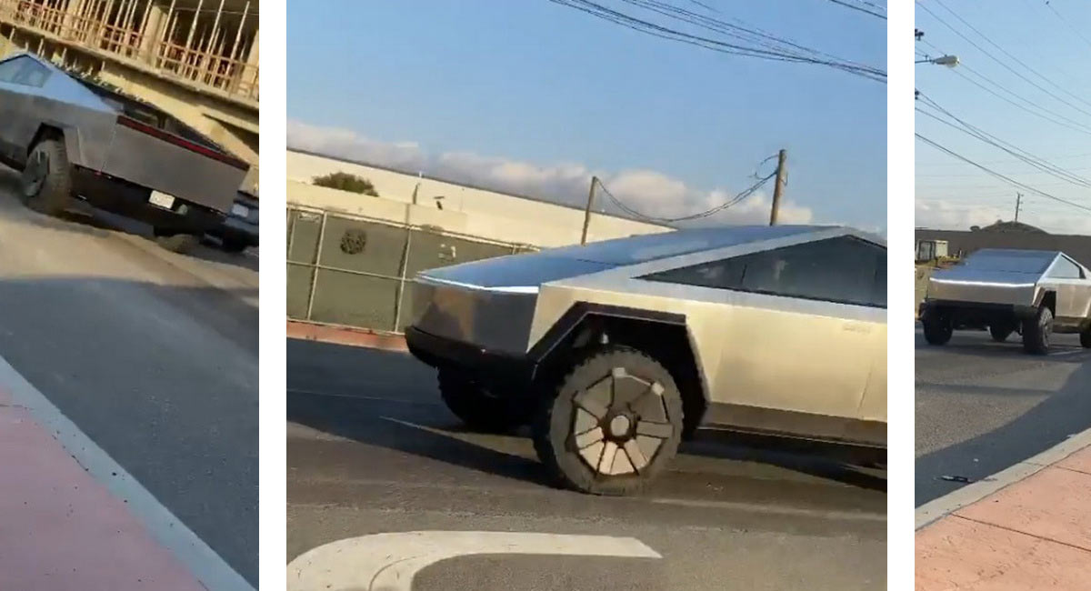 Tesla Cybertruck Spotted In Traffic, Looks Like It Just Time Traveled Back To 2019