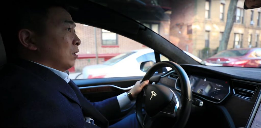 Andrew Yang uses Tesla Autopilot and Summon in tech-themed political ad
