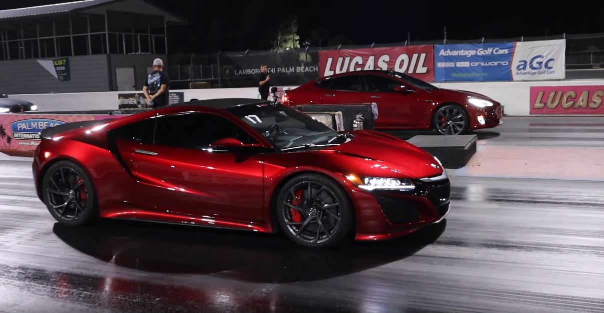 Tesla Model S Performance slays tuned Acura NSX in drag strip duel