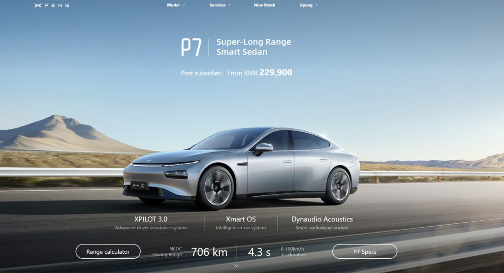 ‘Tesla Clone’ Xpeng Has A Website Just Like Tesla’s