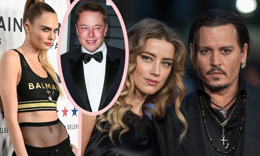 Amber Heard Had A Threesome With Cara Delevingne & Elon Musk While Married To Johnny Depp, According To New Testimony