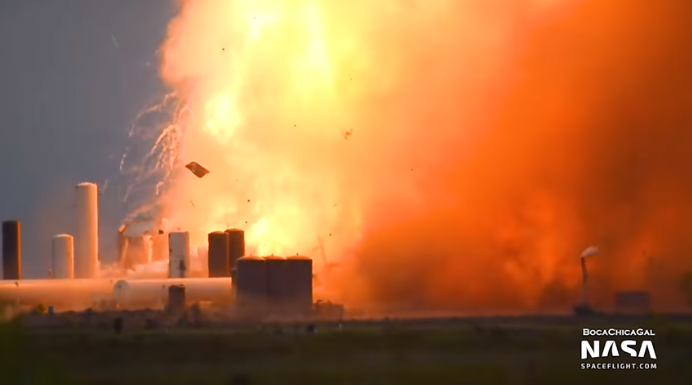 SpaceX Starship SN4 prototype explodes in dramatic fireball