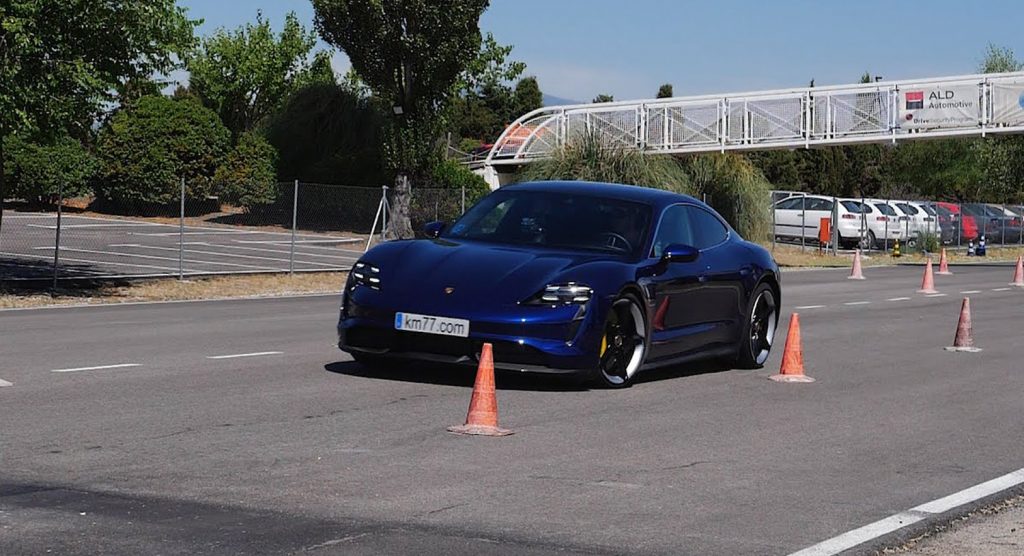 The Porsche Taycan Turbo S Had A Hard Time With The Moose Test