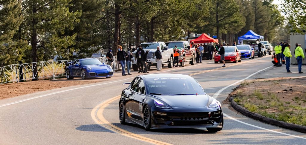 Tesla Model 3 dominates as qualifying leader in historic Pikes Peak run