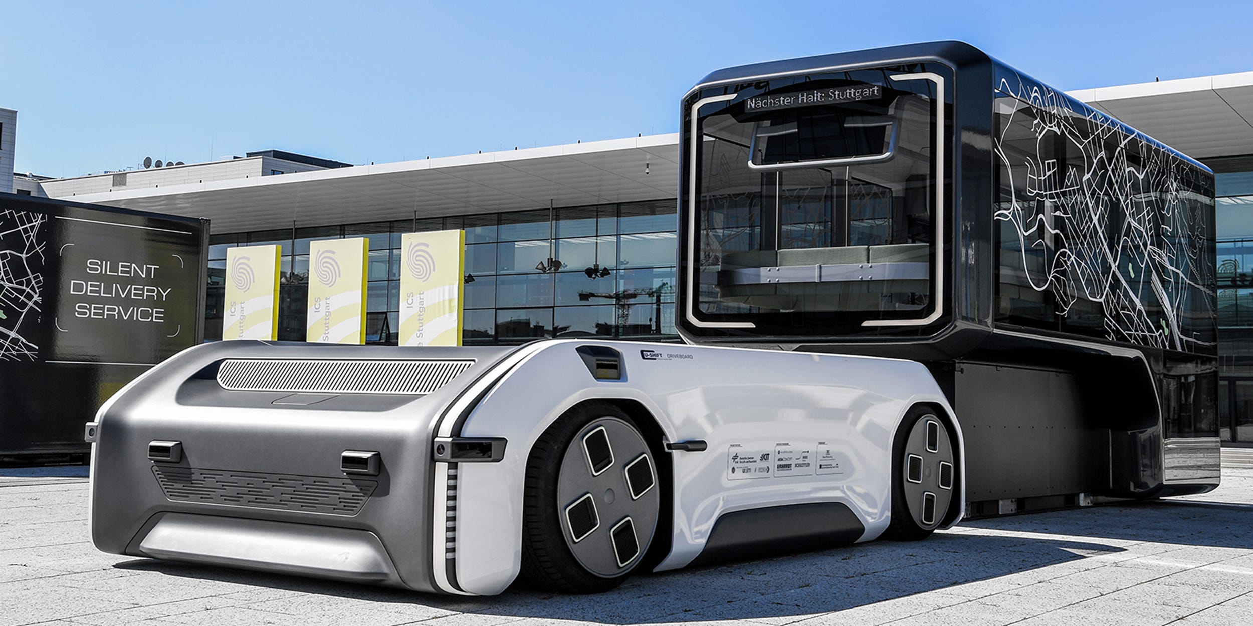 Germany’s aerospace center has unveiled a concept modular electric vehicle that can change from a bus to a cargo van