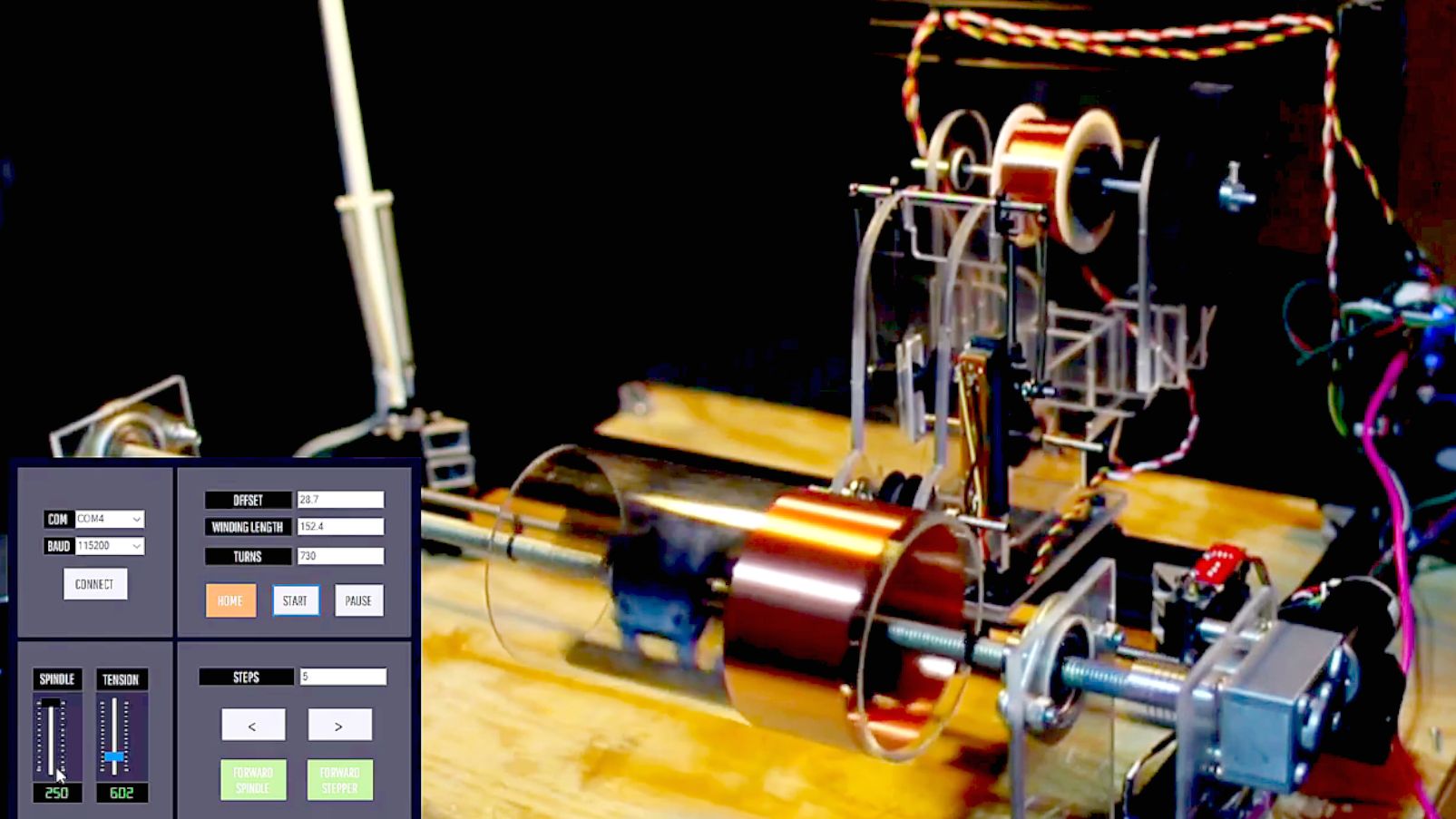 Automatic Winder Takes the Drudgery Out of Tesla Coil Builds