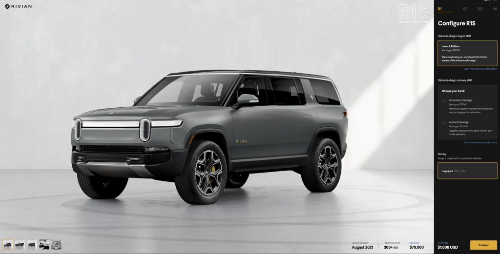 Rivian R1T, R1S Launch Edition now sold out