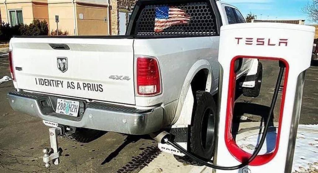 Tesla Owners ICE’d By RAM 1500 That ‘Identifies As A Prius’ Sipping Electrons At Supercharger