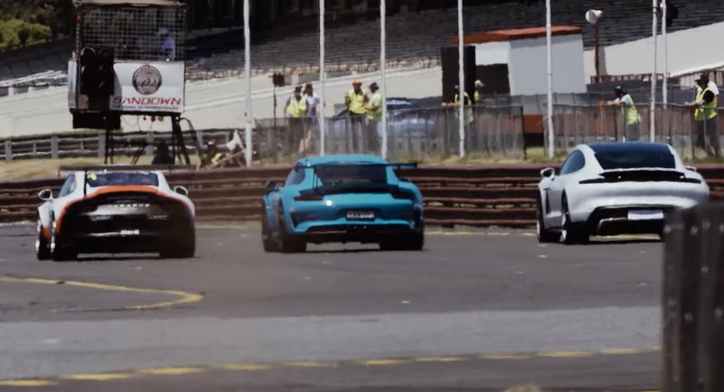 The Porsche Taycan Beat A 911 GT3 RS And A 911 GT3 Cup Car In A Drag Race