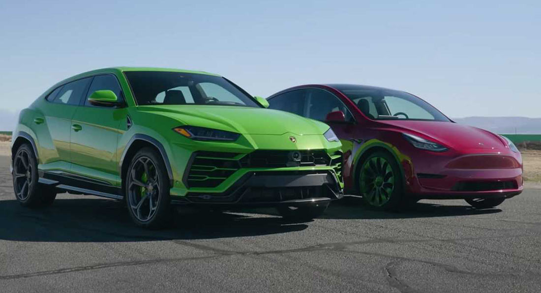 Tesla Model Y Performance And Lamborghini Urus Battle It Out For SUV Supremacy