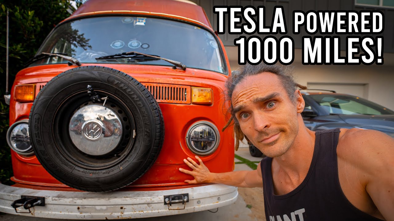 I Drove 1000 Miles In My Tesla Powered 1973 Van