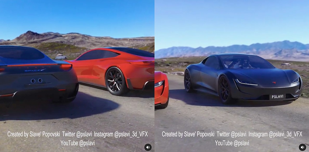 Tesla Roadster SpaceX package’s 1.1-sec launch simulation is straight out of sci-fi