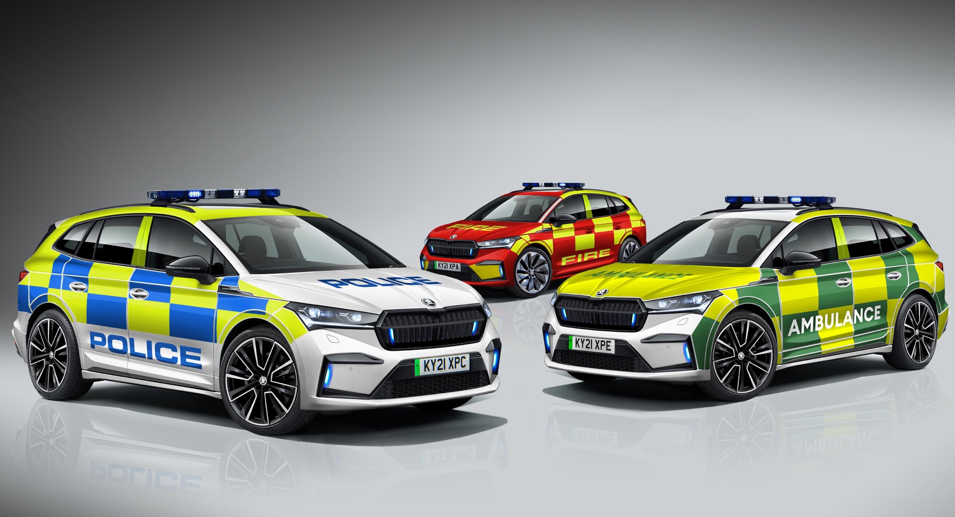 Skoda Aims To Electrify Emergency Services With Enyaq IV Blue Light