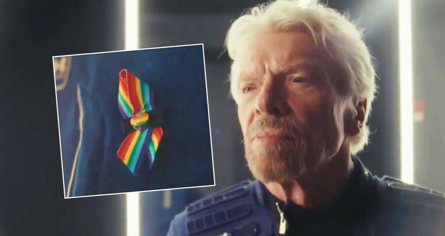 Richard Branson wears pride ribbon to space in memory of Pulse nightclub victims