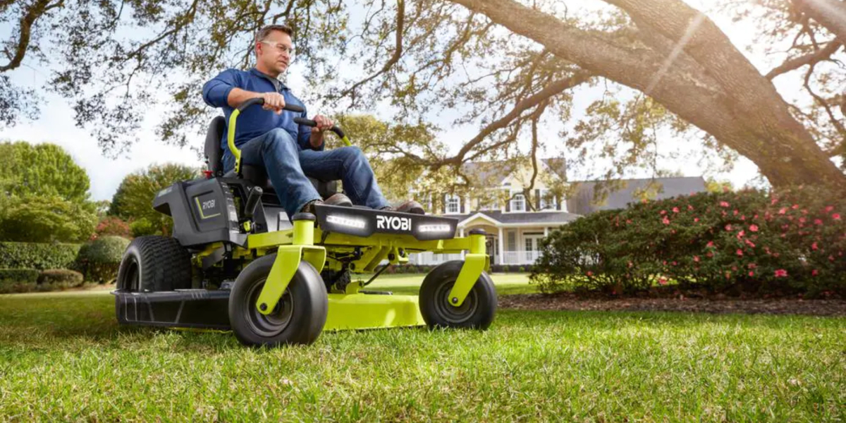 RYOBI 100Ah 42-in. Zero Turn electric mower with bagging kit now $498 off, more in New Green Deals