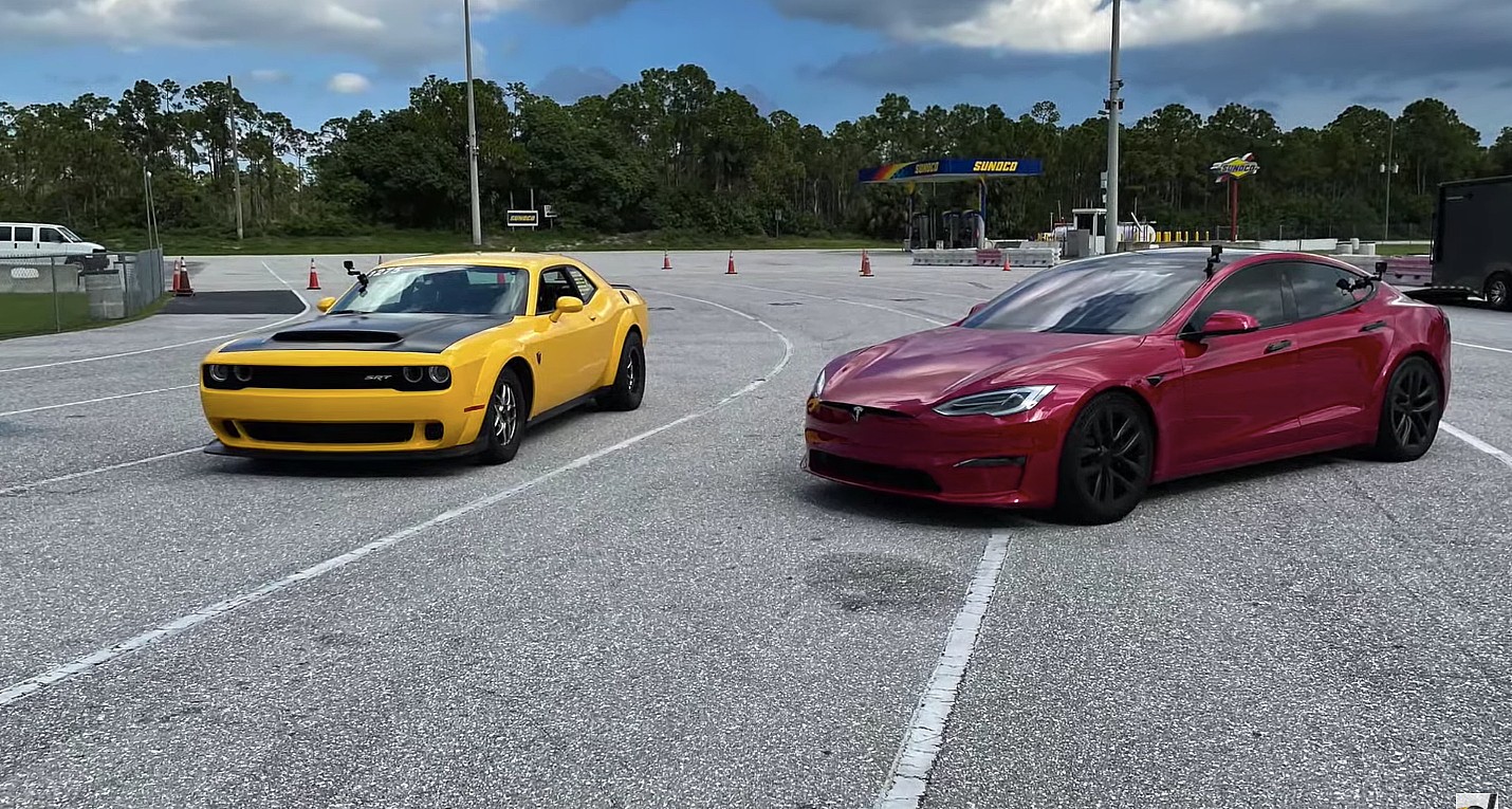 Tesla Model S Plaid soundly exorcises the Dodge Demon in the quarter-mile