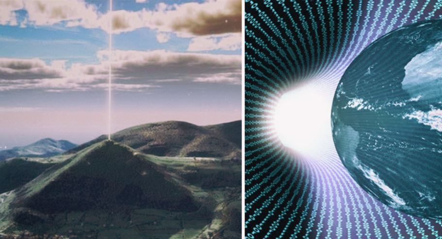 Cosmic Internet: Pyramids Form Intergalactic Communication Network