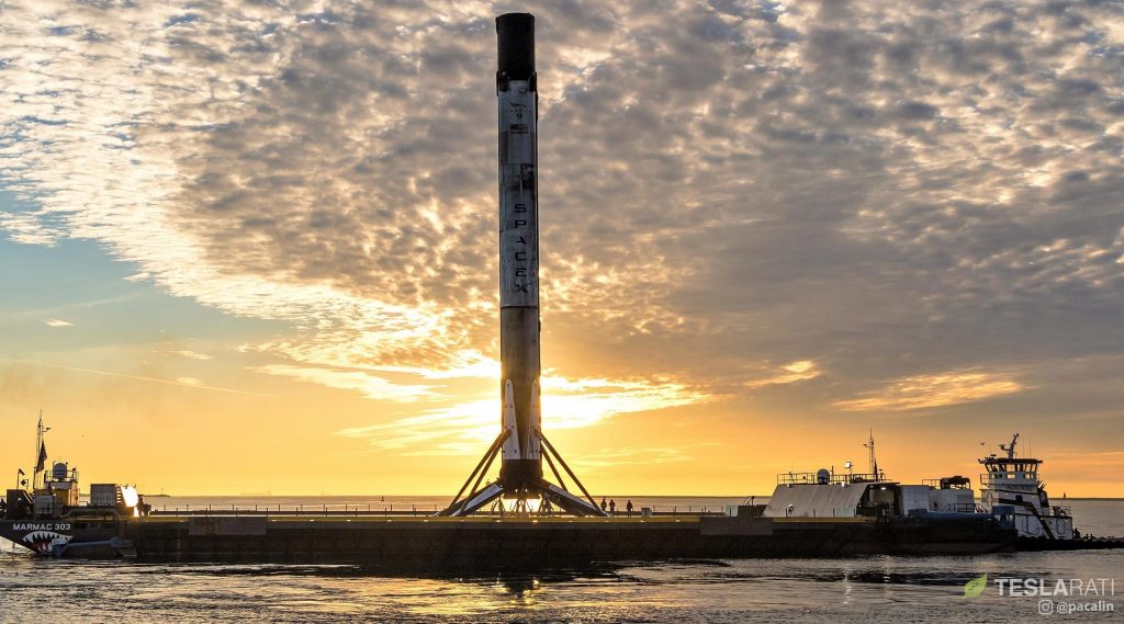 SpaceX Falcon 9 booster returns to California port for the first time in years